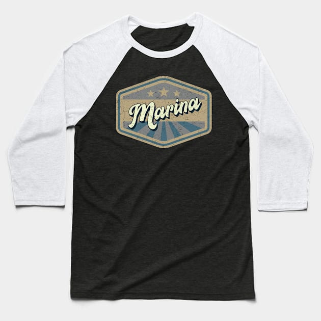 vintage marina Baseball T-Shirt by KOKOS PAPA